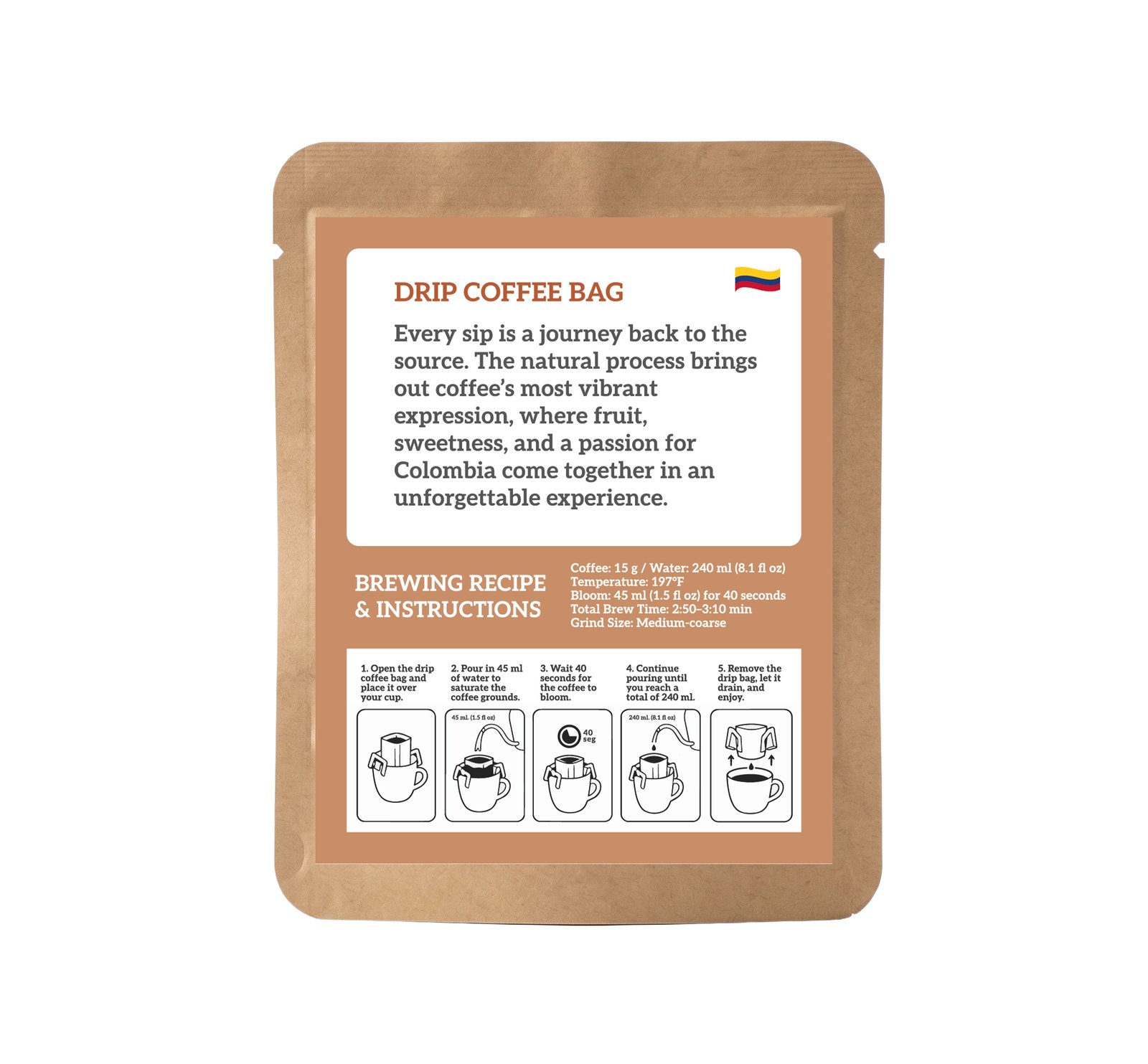 Specialty Drip Coffee - Catiope Barista Edition (15g) - Imagen 2
